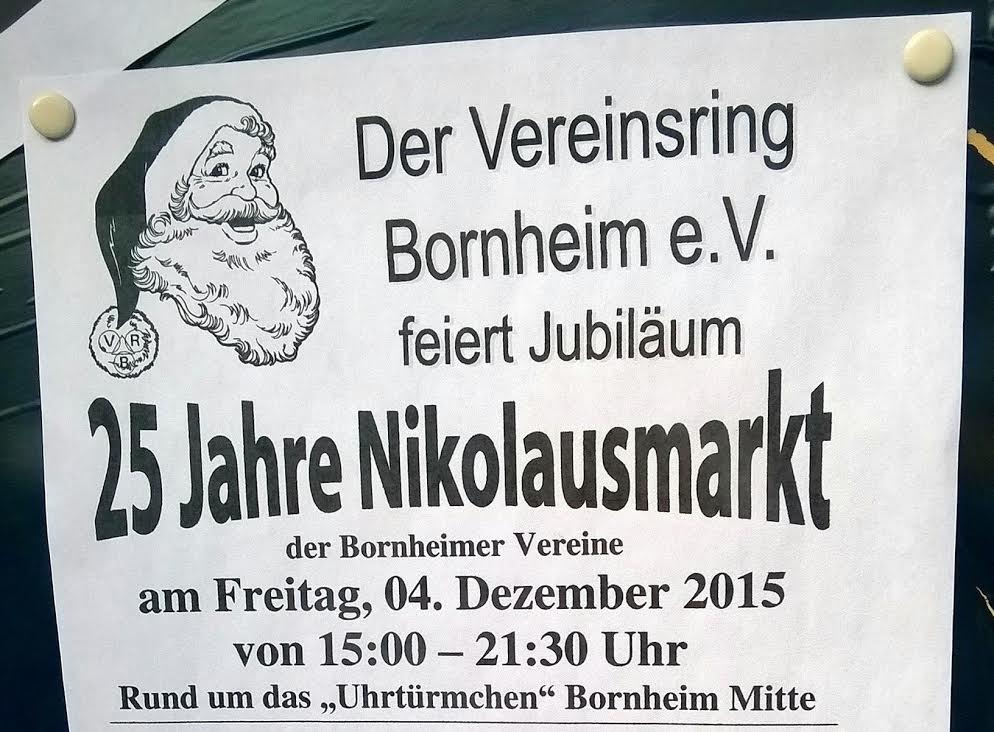 Nikolausmarkt 2015 in Bornheim Mitte